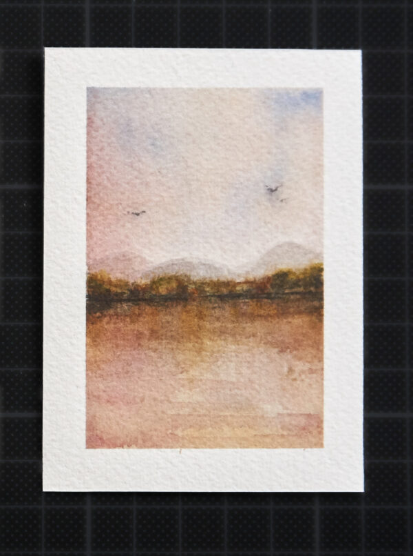 Mini Aquarell - Natur - Abendstimmung