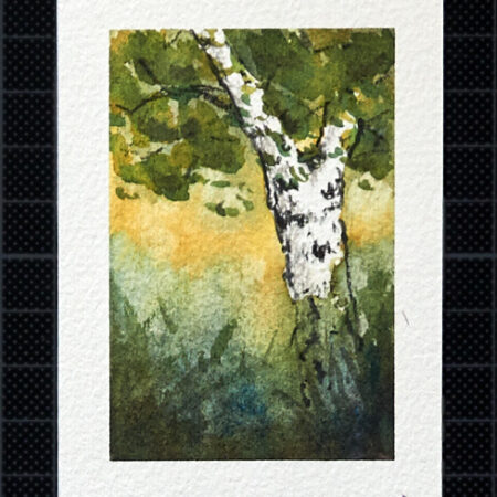 Mini Aquarell Birke