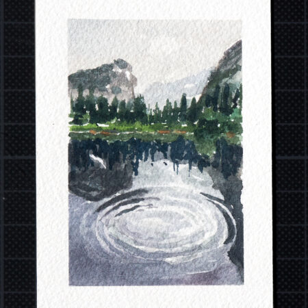 Mini Aquarell - Bergsee