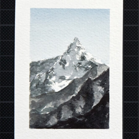 Mini Aquarell - Bergmassiv