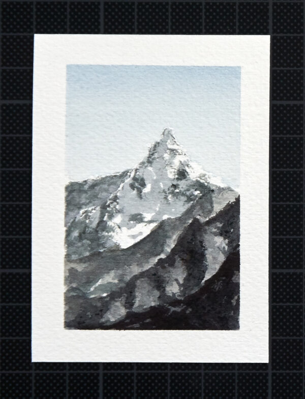 Mini Aquarell - Bergmassiv