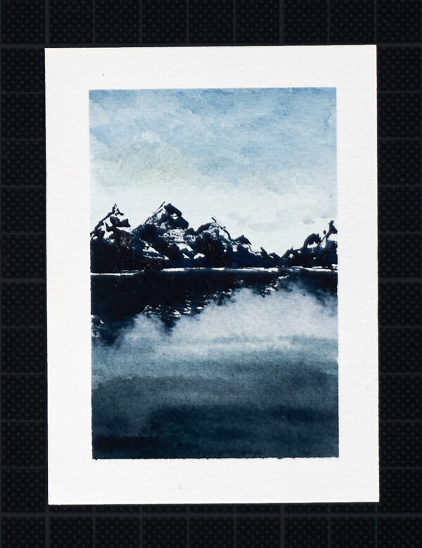 Mini Aquarell - Bergsee 2