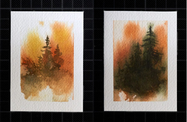 Mini Aquarelle - Nadelbaum
